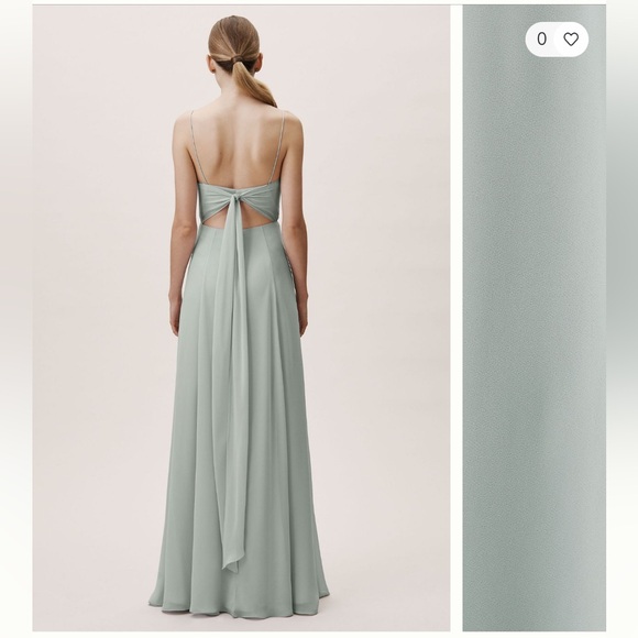 Jenny Yoo Kiara dress in morning mist - Picture 2 of 3